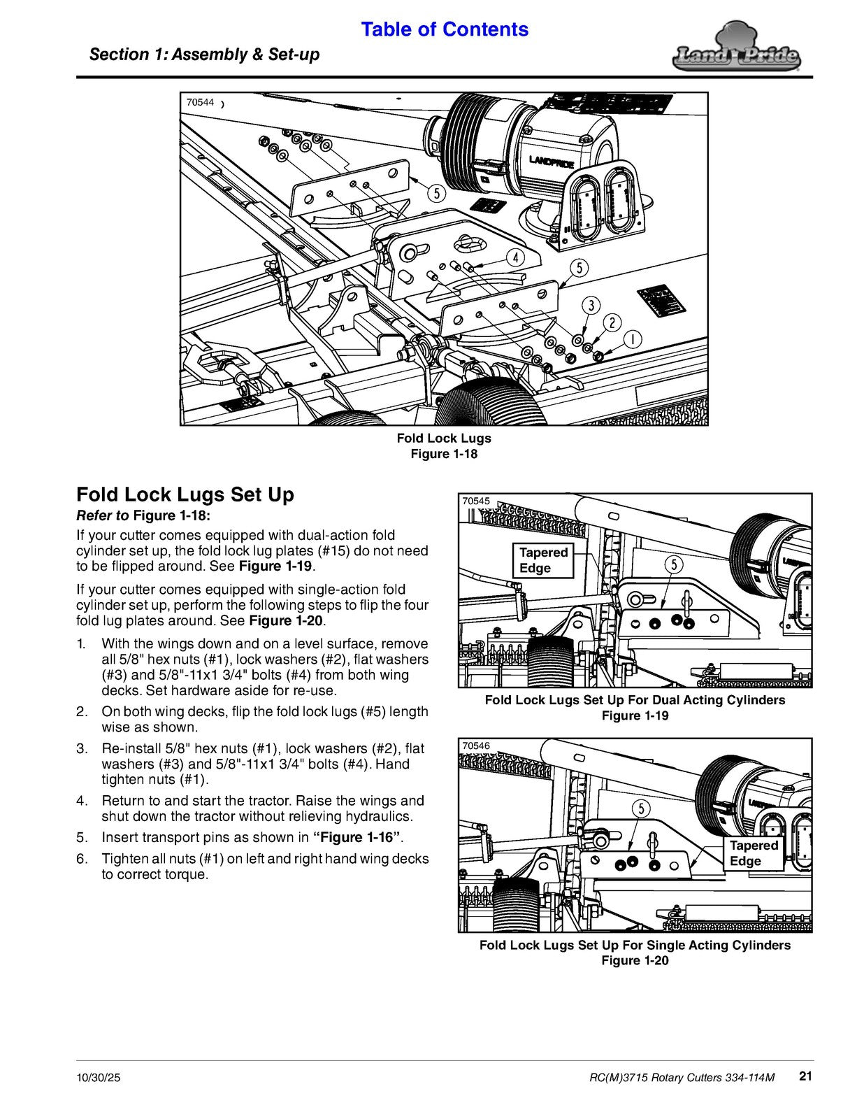 LAND PRIDE RC3715 RCM3715 Rotary Cutters Operators Manual - WIRE BOUND - COVERS