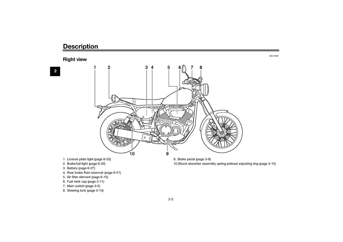 YAMAHA XVS950XR-A Owners Manual 2017 - STEEL WIRE BOUND - PROTECTIVE COVERS