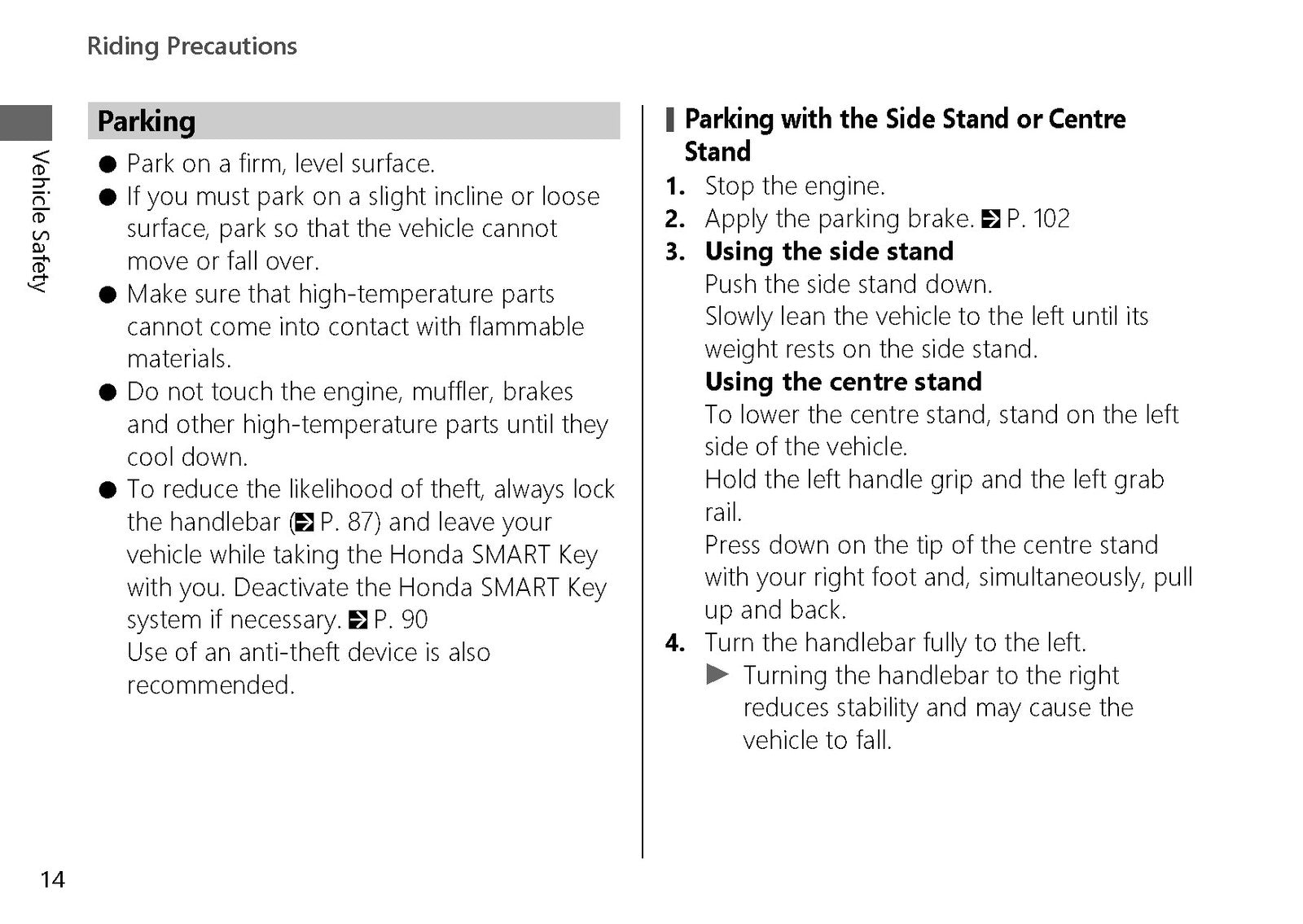 HONDA X-ADV ADV750 Owners Manual 2024 - STEEL WIRE BOUND - PROTECTIVE COVERS