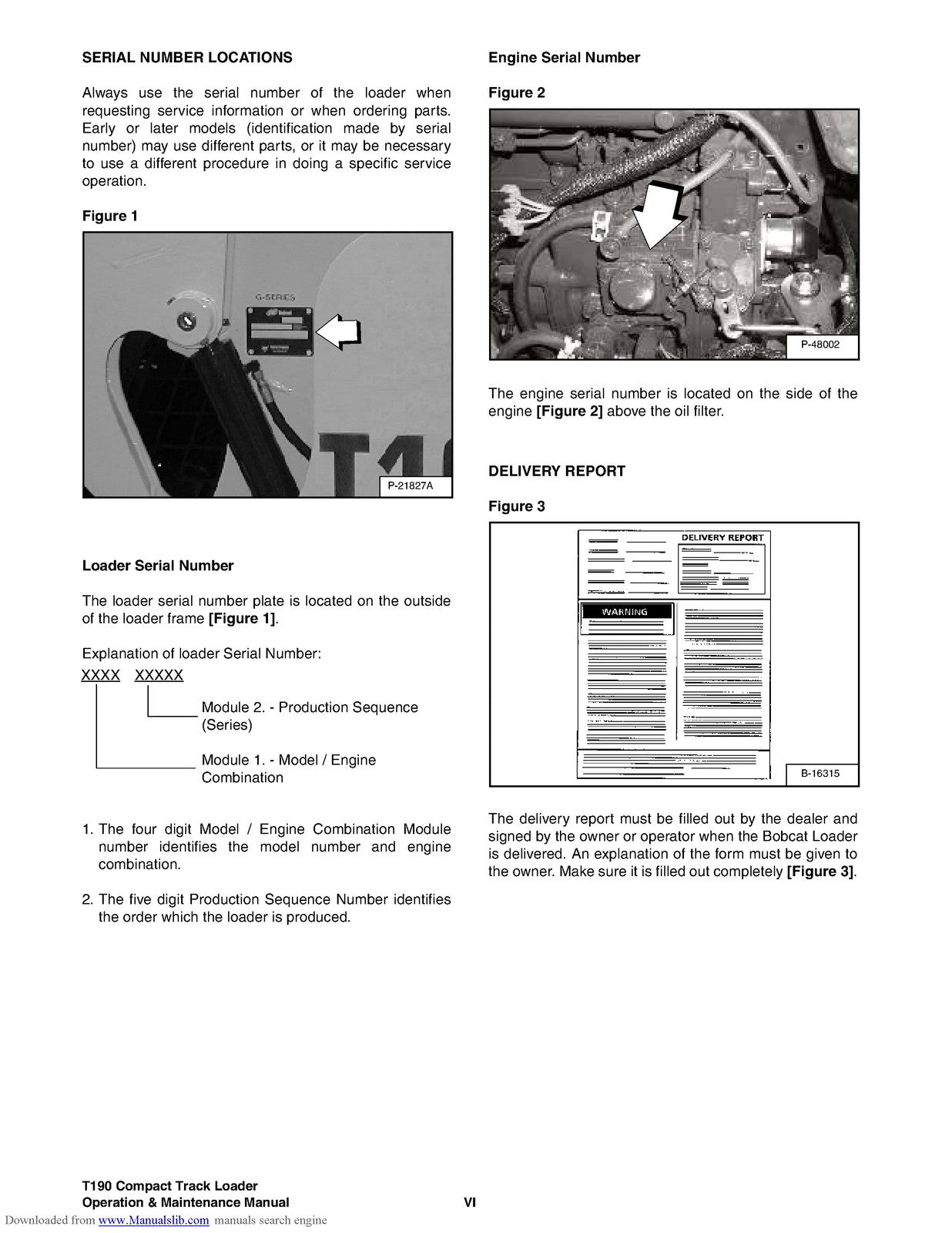 BOBCAT T190 Operation Maintenance Manual 2006 SN 531711001 Up - WIRE BOUND