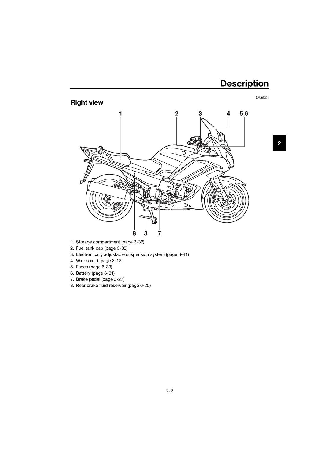 YAMAHA FJR1300D-AS FJR1300AS Motorcycle Owners Manual 2020 - WIRE BOUND - COVERS