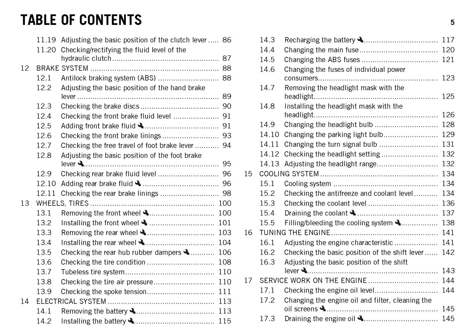 KTM 690 SMC R ABS Owners Manual 2016 - STEEL WIRE BOUND - PROTECTIVE COVERS