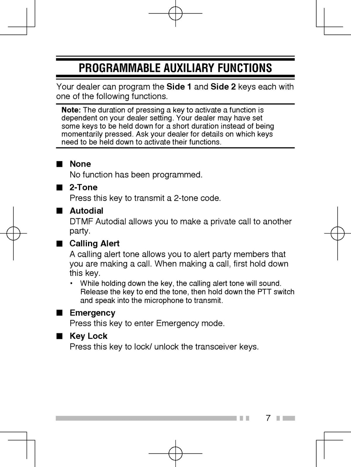 KENWOOD TK-2402 TK-2402V TK-3402 TK-3402U FM Transceiver Instruction Manual