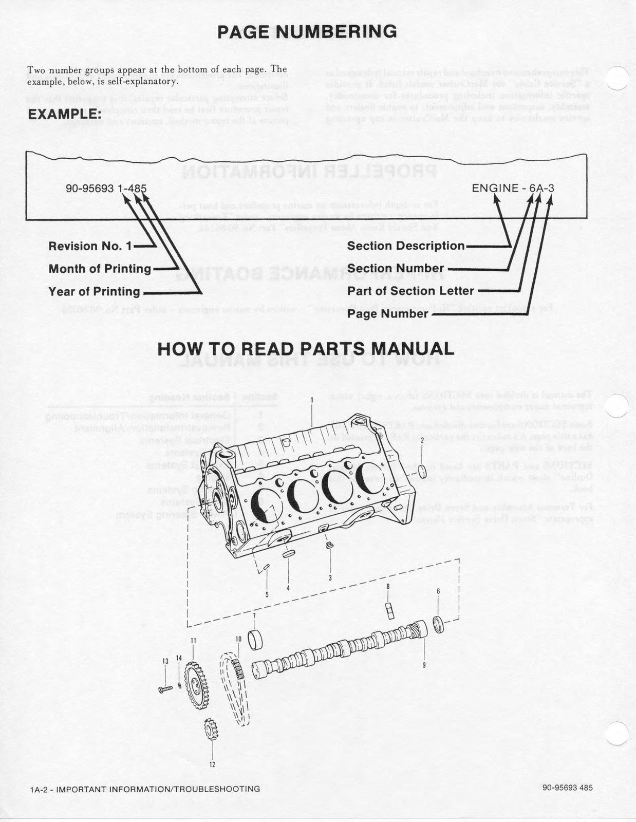 MERCURY MERCRUISER GM 4 6 V-8 Cylinder Marine Engine Service Manual 1988 - BOUND