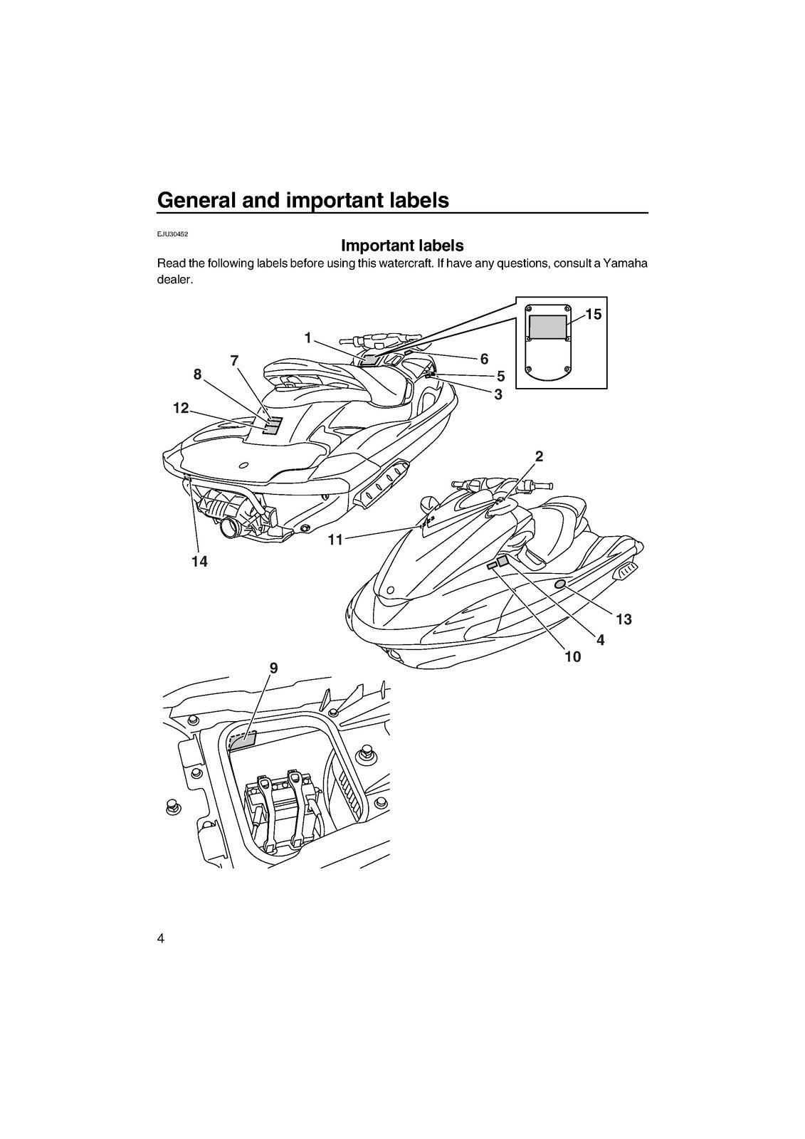 YAMAHA WaveRunner FZS Owners Manual 2013 - STEEL WIRE BOUND - PROTECTIVE COVERS