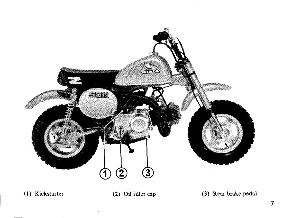 HONDA Z50R Owners Manual 1984 - STEEL WIRE BOUND - PROTECTIVE COVERS