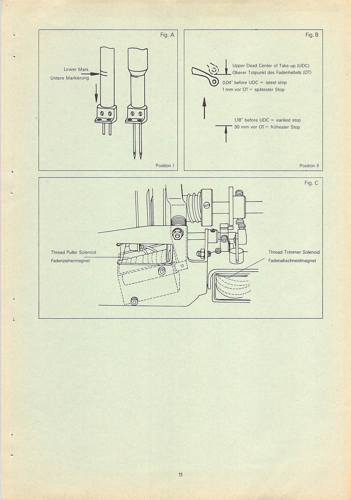 SINGER 211G 212G Underbed Thread Trimmer Service Manual - WIRE BOUND - COVERS