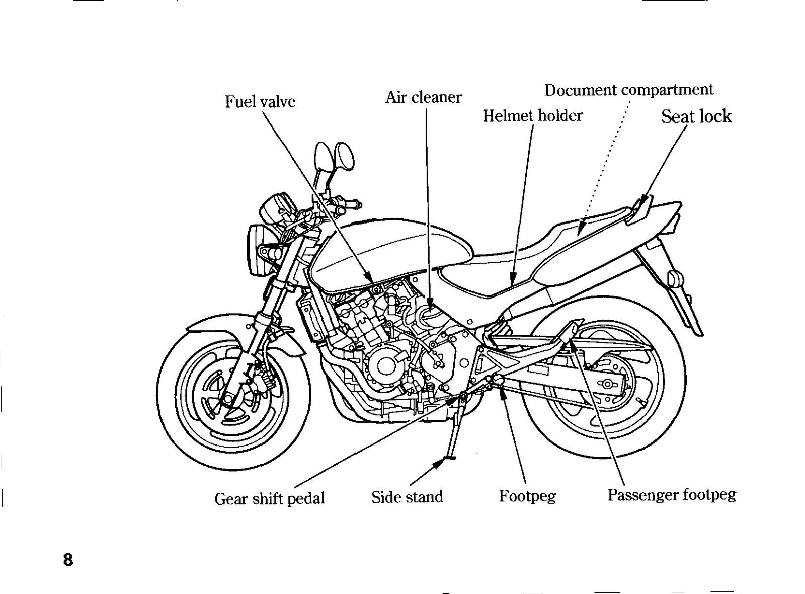 HONDA CB600F Motorcycle Owners Manual 1997 - BOUND - COVERS - XL FOLDOUT PAGES