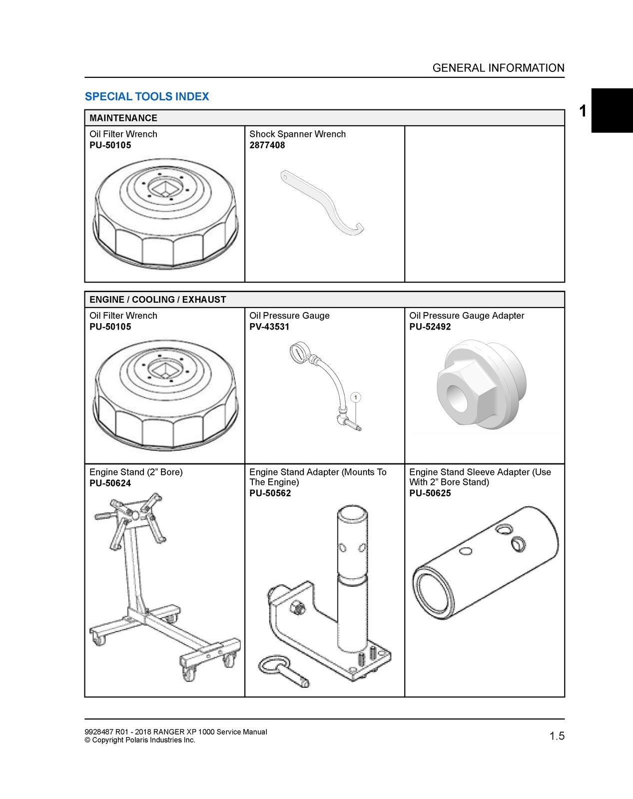 POLARIS Ranger Crew XP 1000 Service Manual 2018 - BOUND - COVERS - XL FOLDOUTS