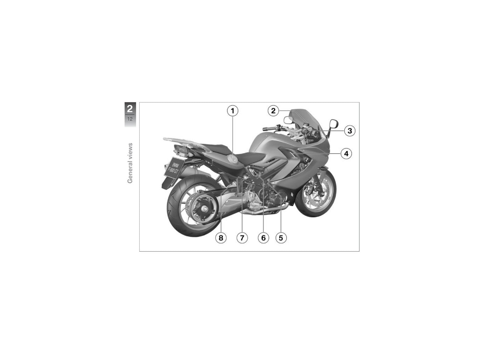 BMW F 800 GT Motorcycle Owners Manual - STEEL WIRE BOUND - PROTECTIVE COVERS