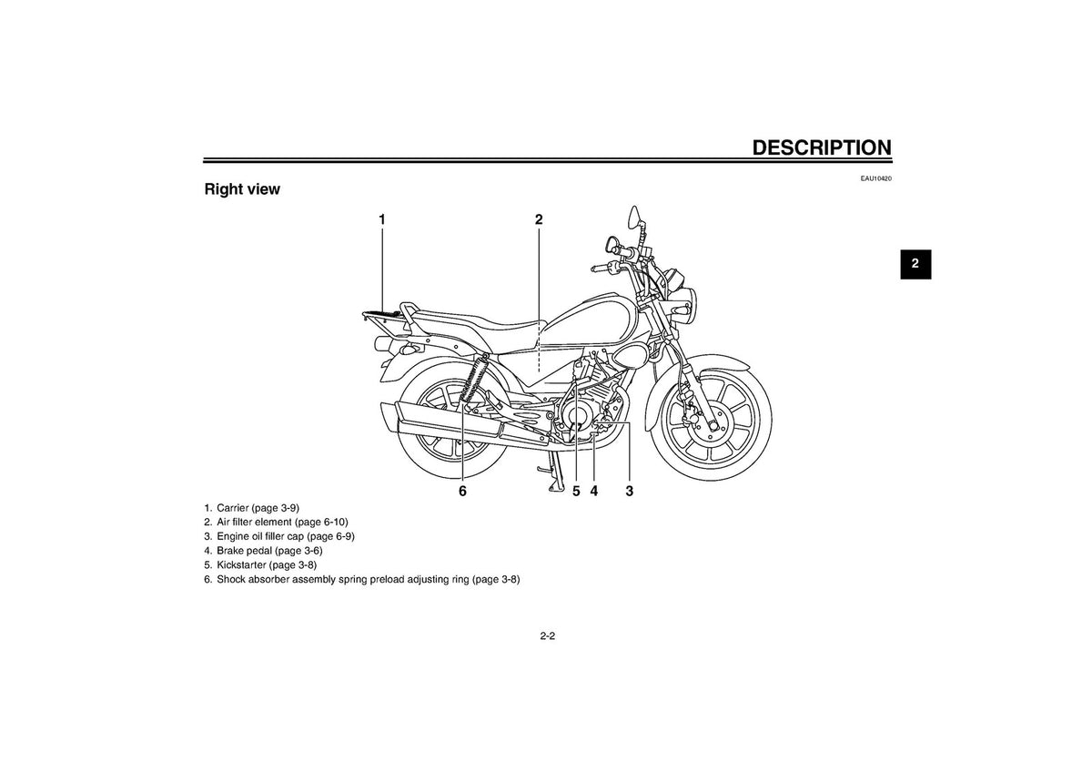 YAMAHA YBR125 Owners Manual 2008 - STEEL WIRE BOUND - PROTECTIVE COVERS