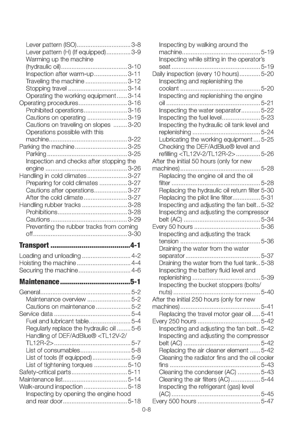 TAKEUCHI TL10V2 TL12V2 TL12R2 TRACK LOADER OPERATOR MANUAL - WIRE BOUND - COVERS