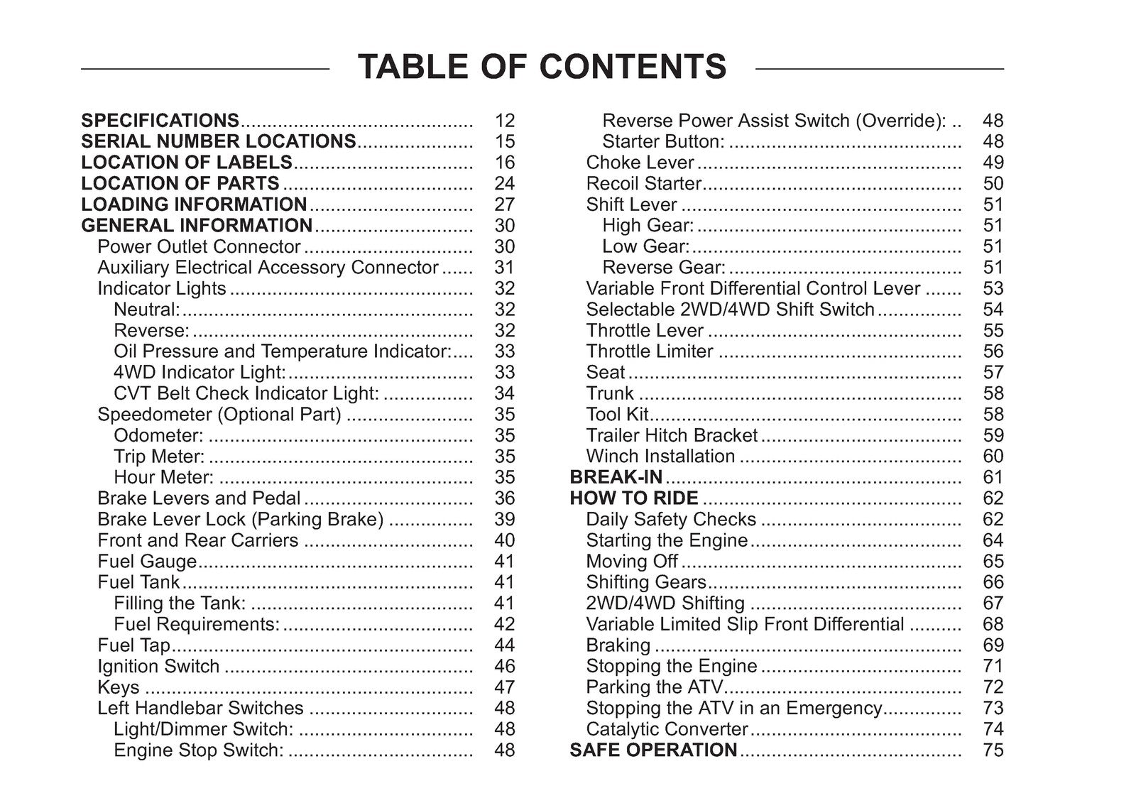 ARCTIC CAT Prairie 360 4x4 Owners Manual 2013 - STEEL WIRE BOUND - TOUGH COVERS