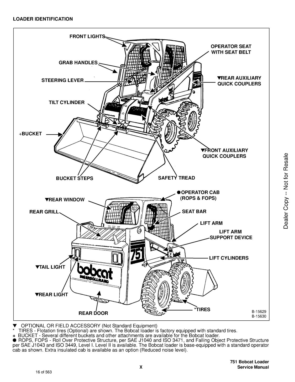 BOBCAT 751 Service Manual 2006 SN 515620001 Up - BOUND - COVERS - XL FOLDOUTS