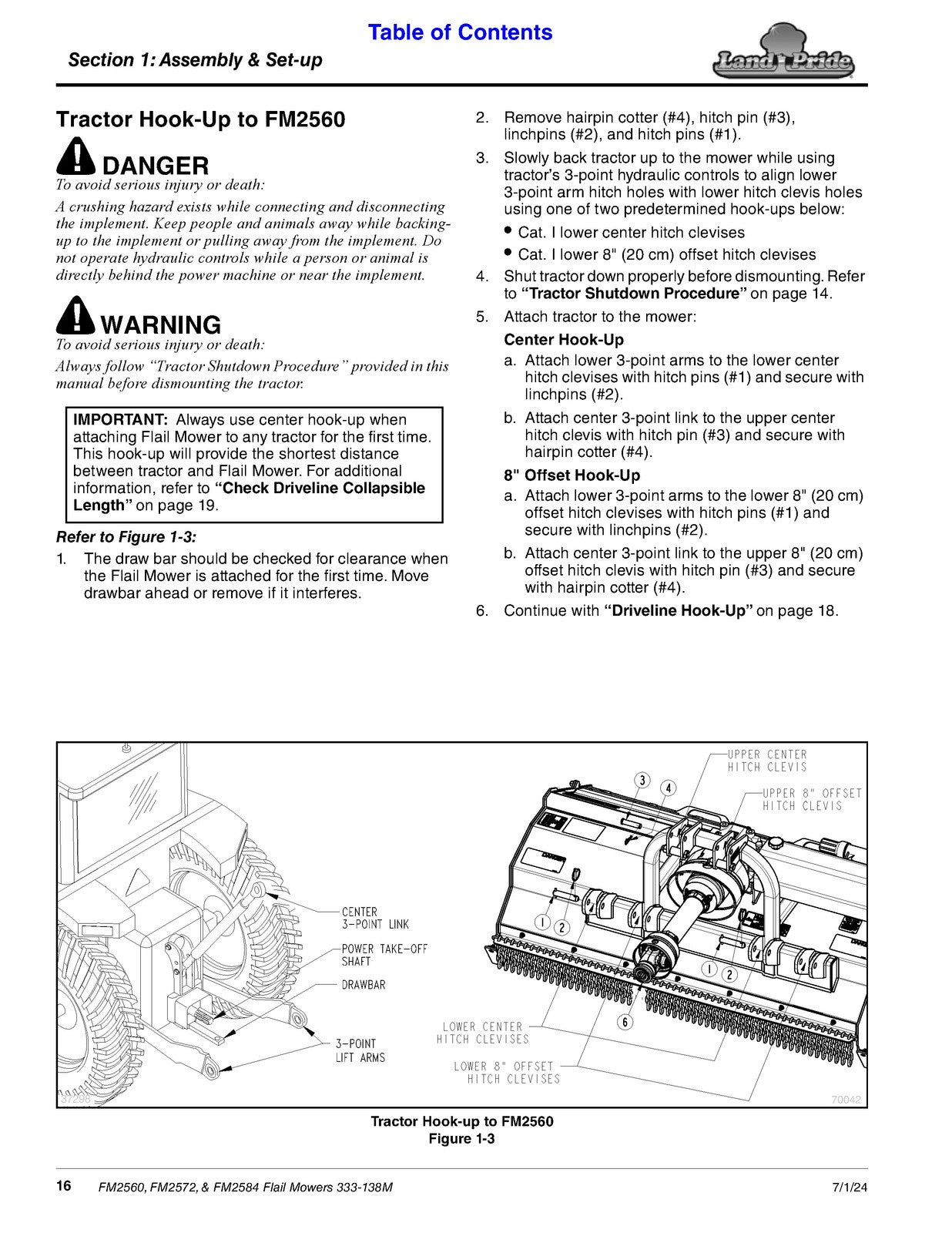 LAND PRIDE FM25 Series Flail Mowers Operators Manual - WIRE BOUND - TOUGH COVERS