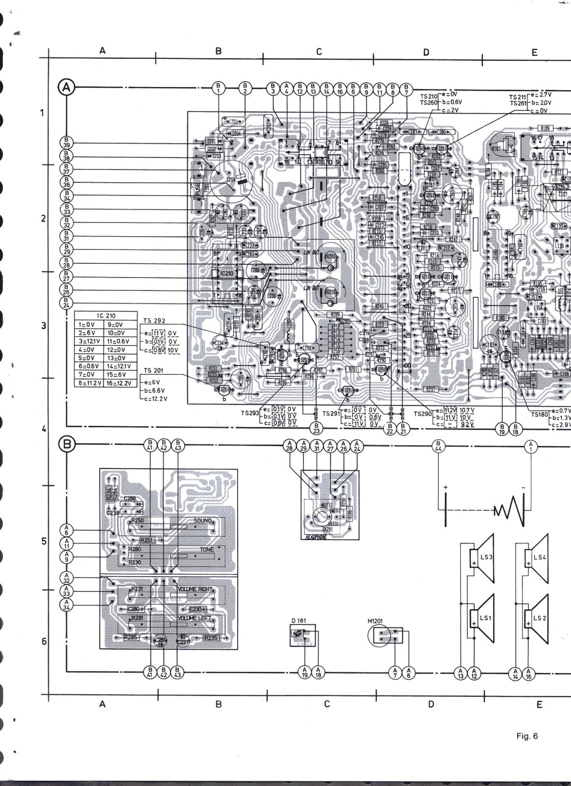 PHILIPS D 8052 D 8054 Stereo Radio Recorder Service Manual - WIRE BOUND - COVERS