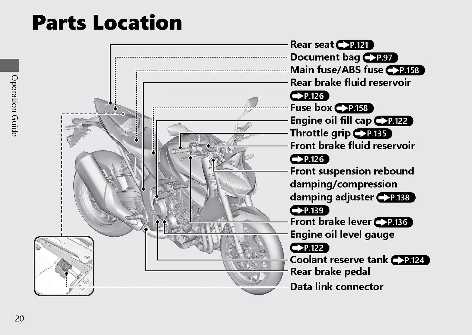 HONDA CB1000 CB1000SP Owners Manual 2024 - STEEL WIRE BOUND - PROTECTIVE COVERS