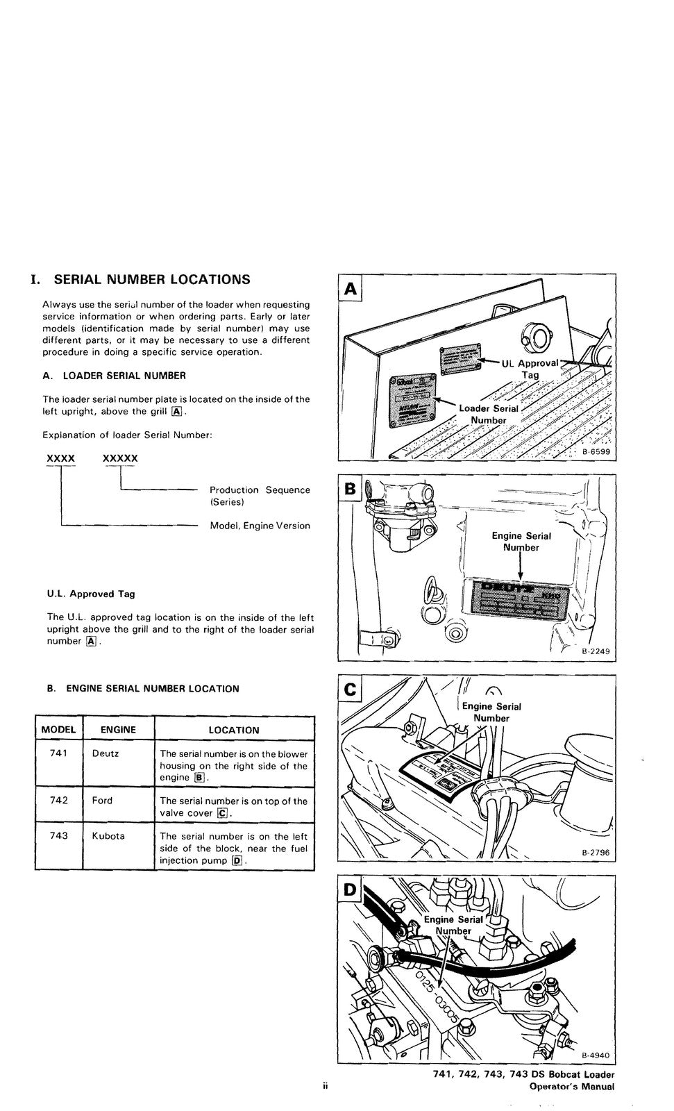BOBCAT 741 742 742B 743 743B 743DS SERVICE MANUAL - WIRE BOUND - TOUGH COVERS