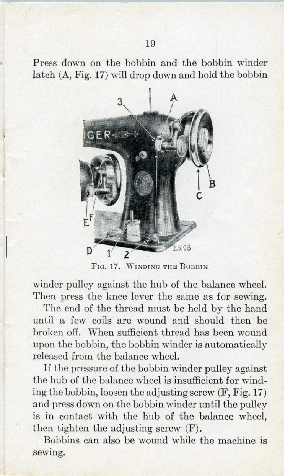 SINGER 101-4 101-12 Sewing Machine Instruction Manual 1929 - WIRE BOUND - COVERS