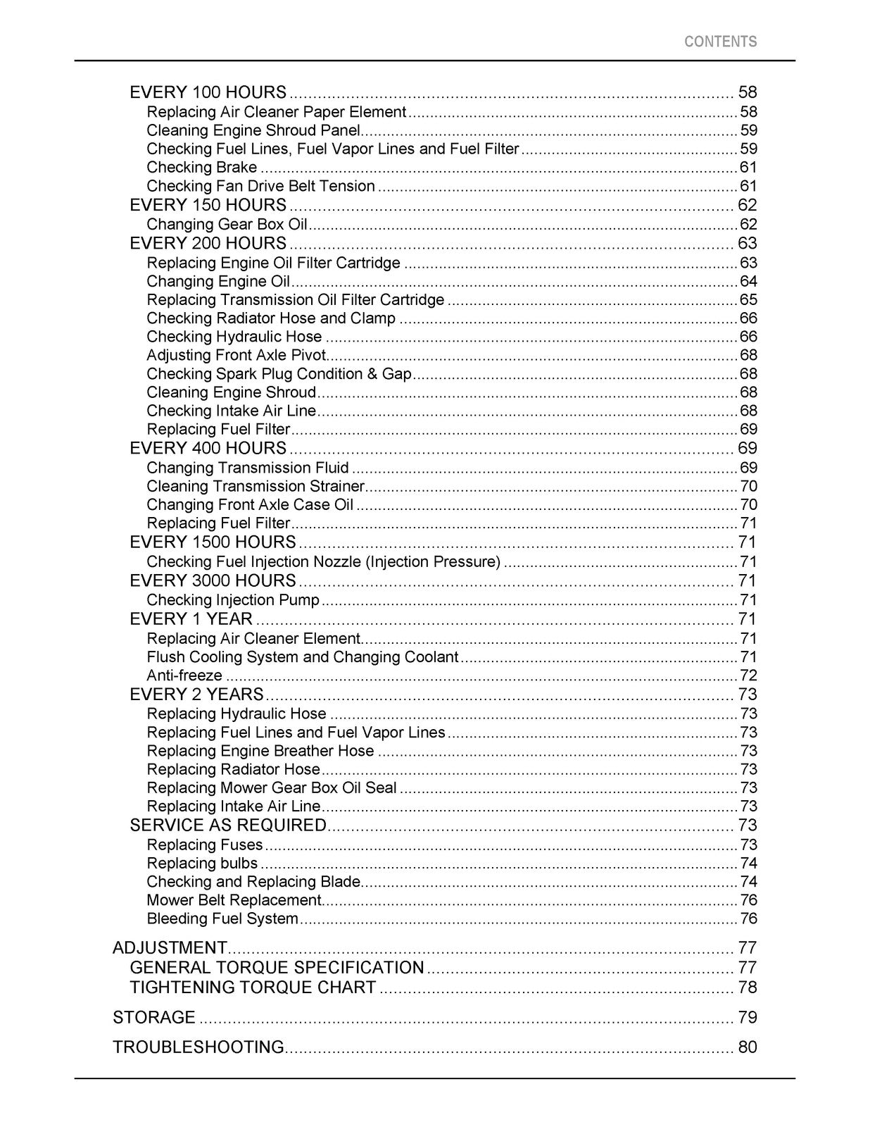 KUBOTA GR2020G GR2120 GR2120AU GR2120EU Service & Operators Manual BUNDLE