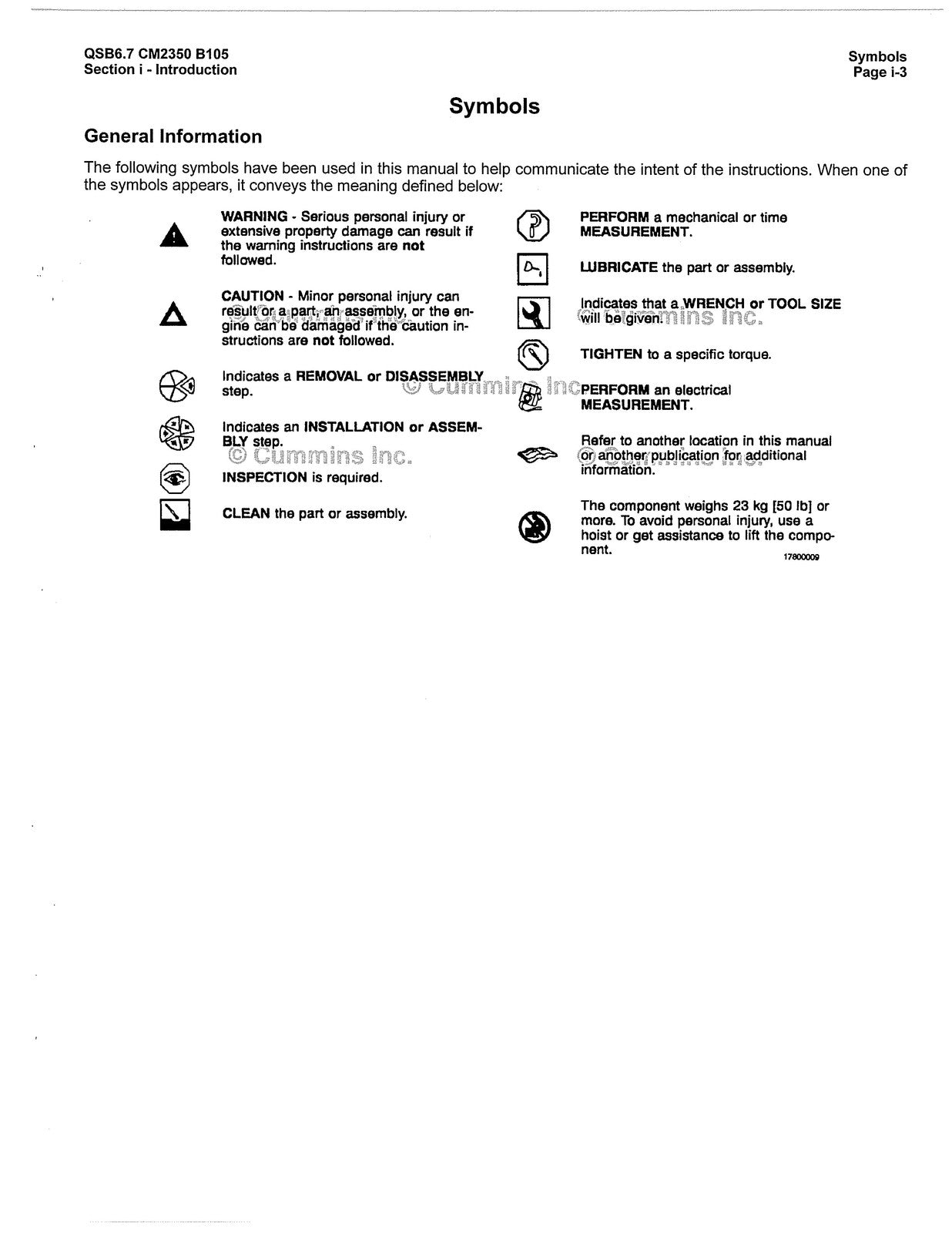 CUMMINS QSB67 Service Manual - STEEL WIRE BOUND - PROTECTIVE COVERS