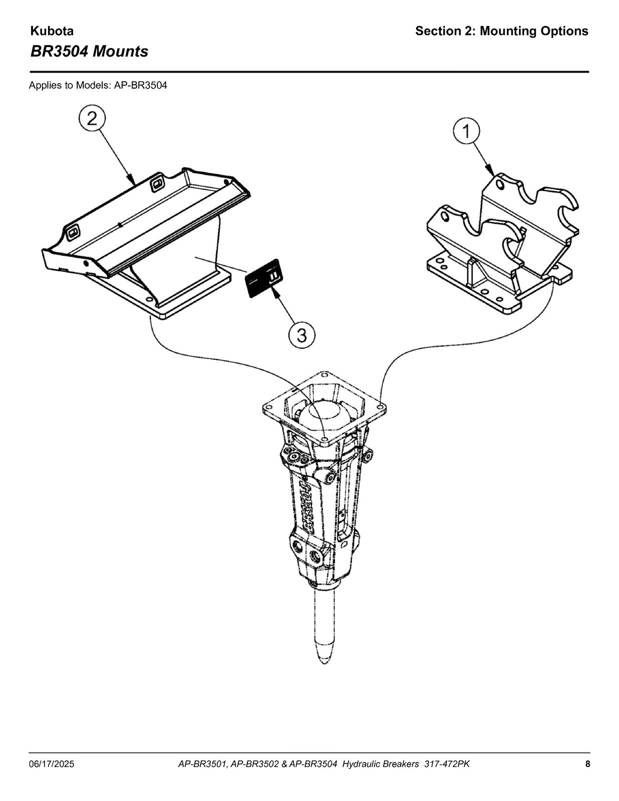 LAND PRIDE BR35 BR Series Breakers Parts Manual 2025 - WIRE BOUND - TOUGH COVERS