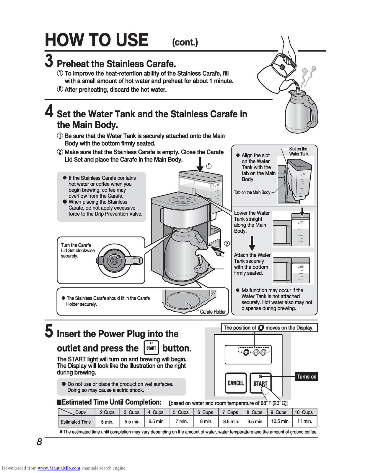 ZOJIRUSHI EC-YSC100 Coffee Maker Operating Instructions Manual - WIRE BOUND
