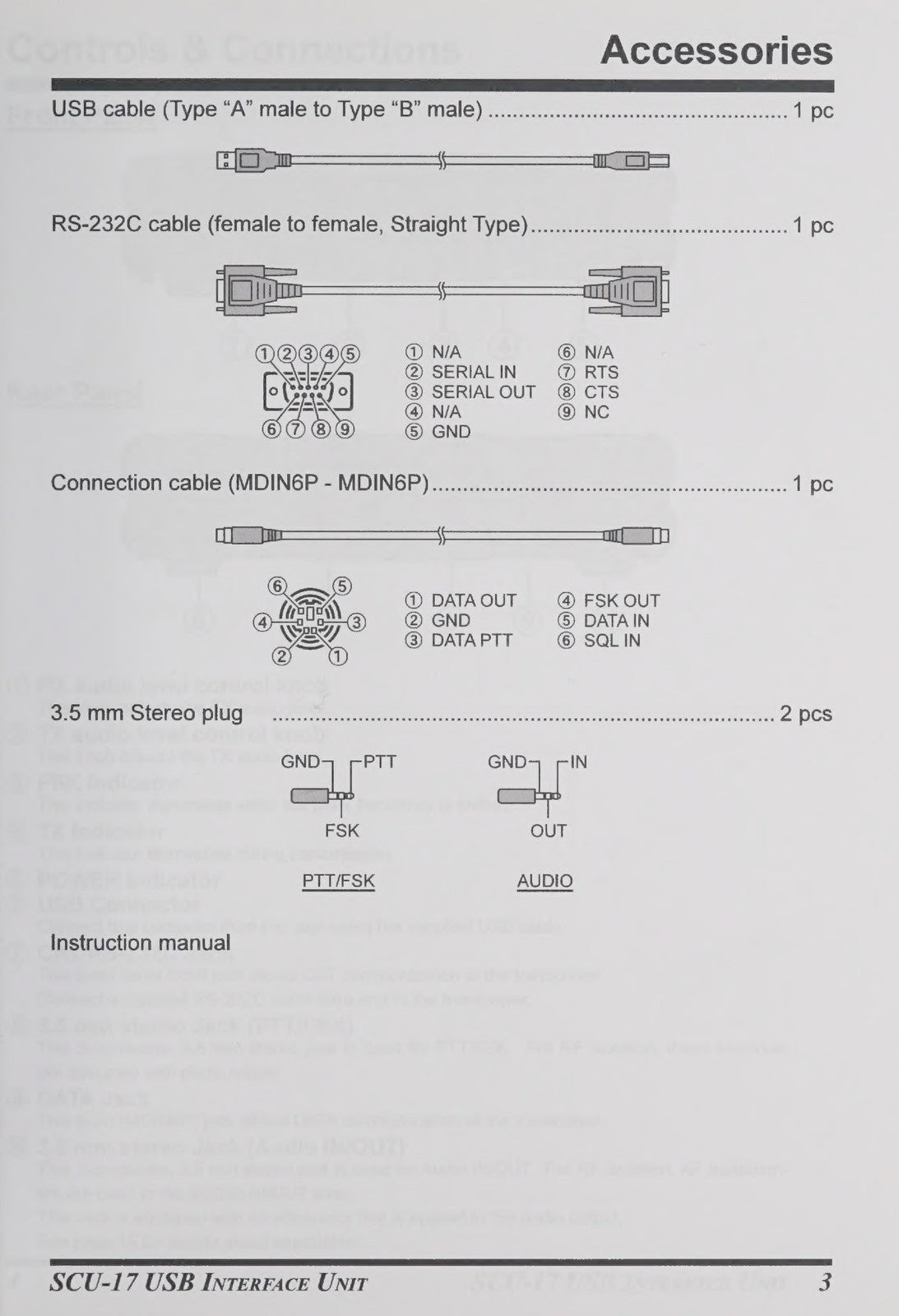 YAESU SCU-17 USB Interface Unit Instruction Manual - WIRE BOUND - TOUGH COVERS