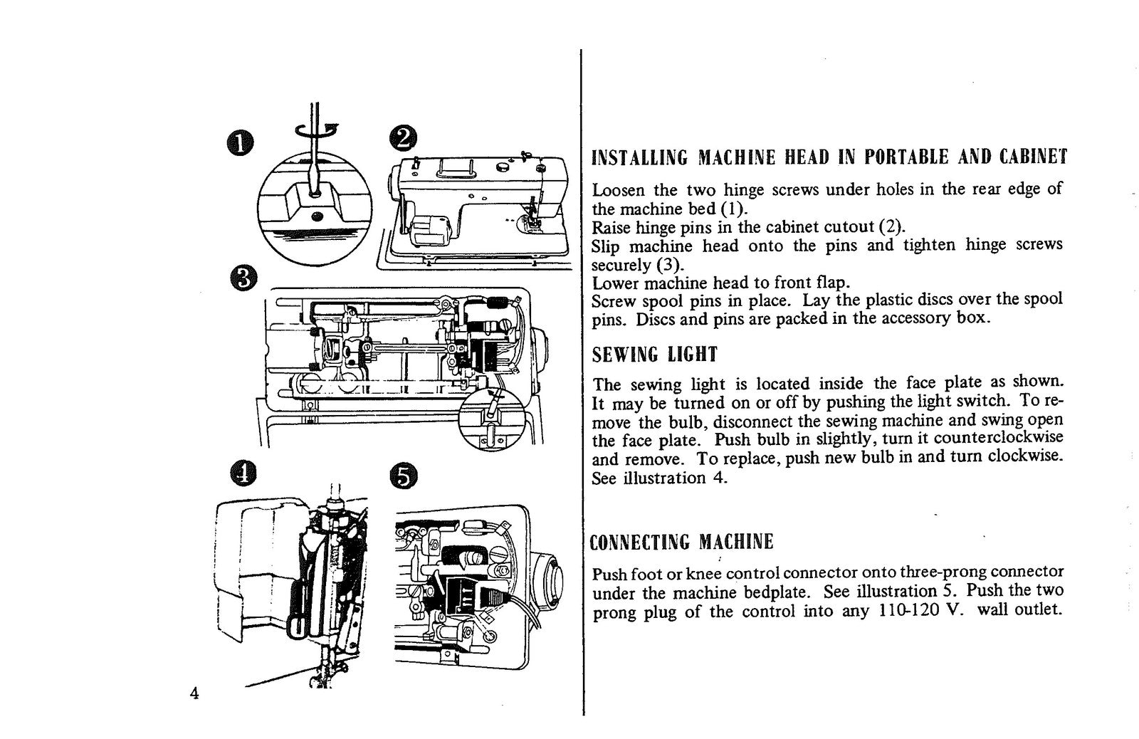 KENMORE 1203 1207 1217 Zig-Zag Sewing Machine Instruction Manual - WIRE BOUND