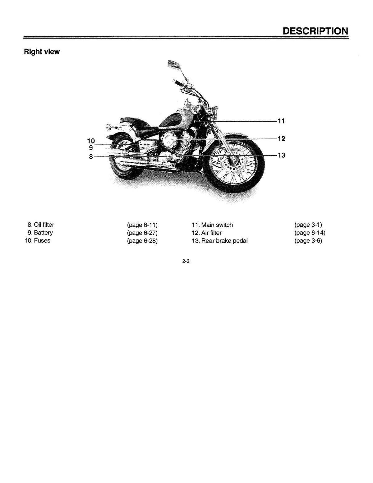 YAMAHA XVS650K XVS650KC Owners Manual - STEEL WIRE BOUND - PROTECTIVE COVERS