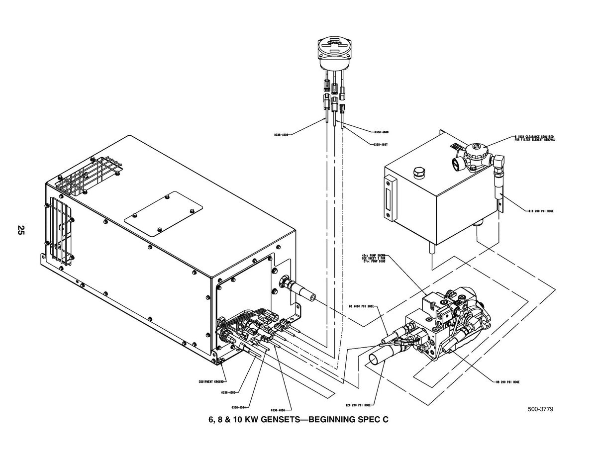 ONAN RBAA Hydraulic Generator Set Service Manual 2003 - WIRE BOUND - COVERS