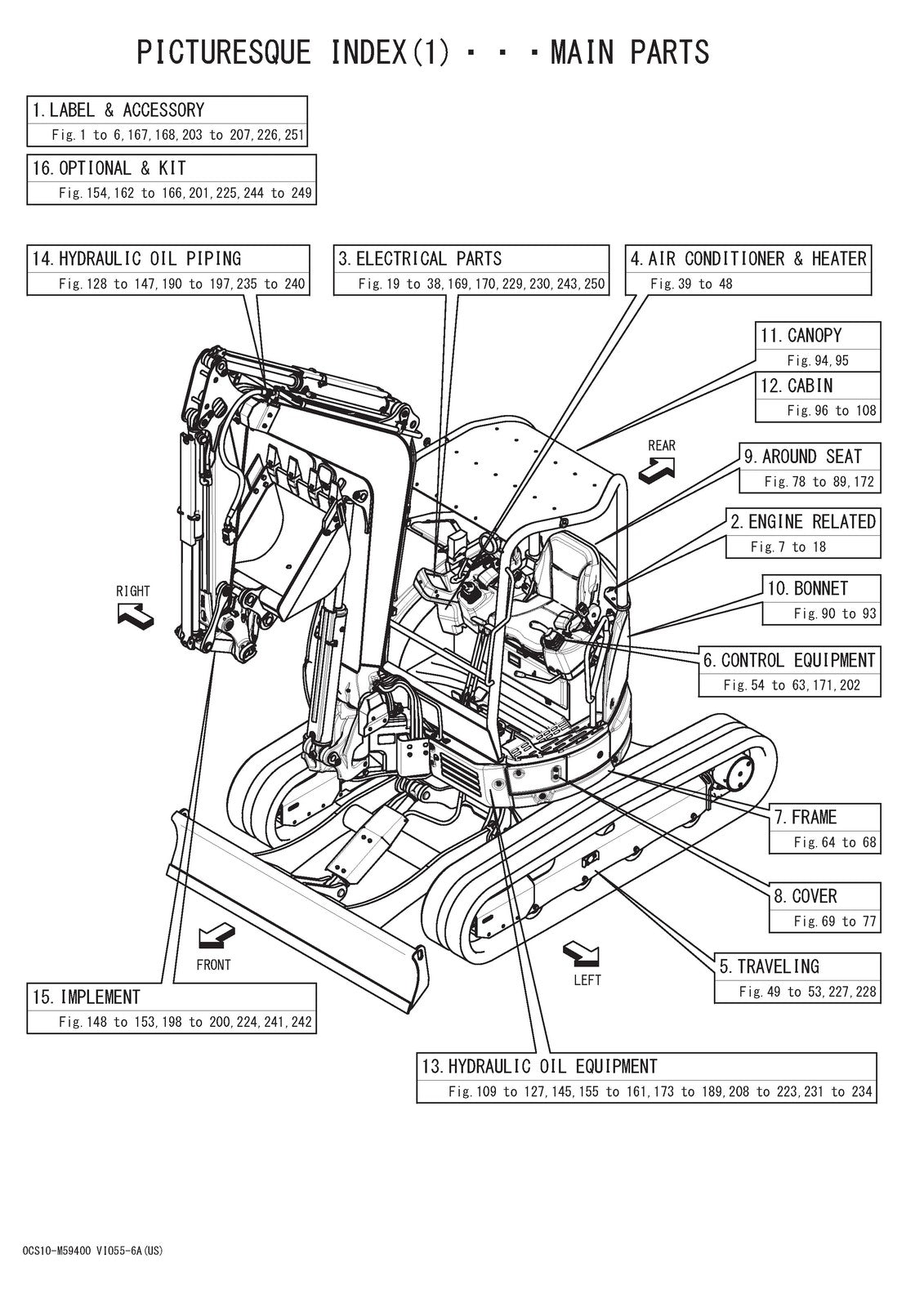 YANMAR ViO55-6A Excavator Parts Catalog Manual 2020 - WIRE BOUND - TOUGH COVERS