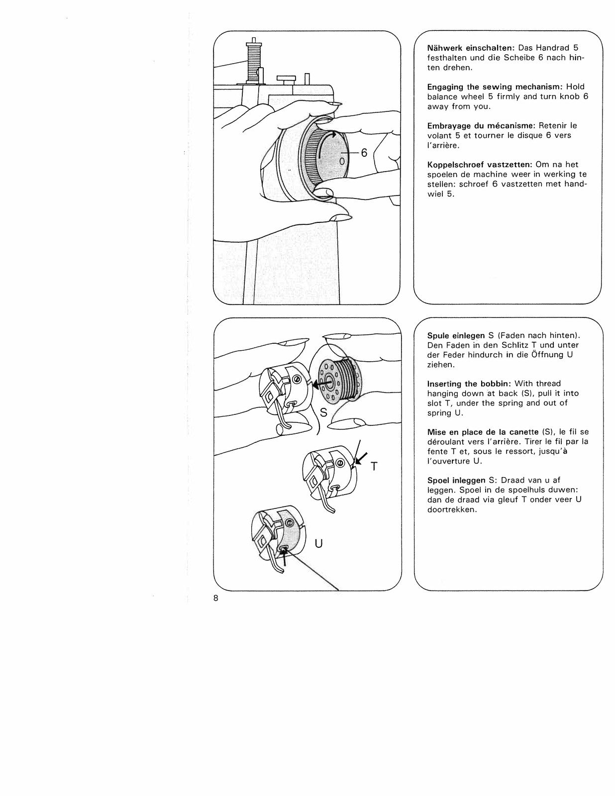 PFAFF Hobby 350 382 422 Sewing Machine Instruction Book Manual - WIRE BOUND