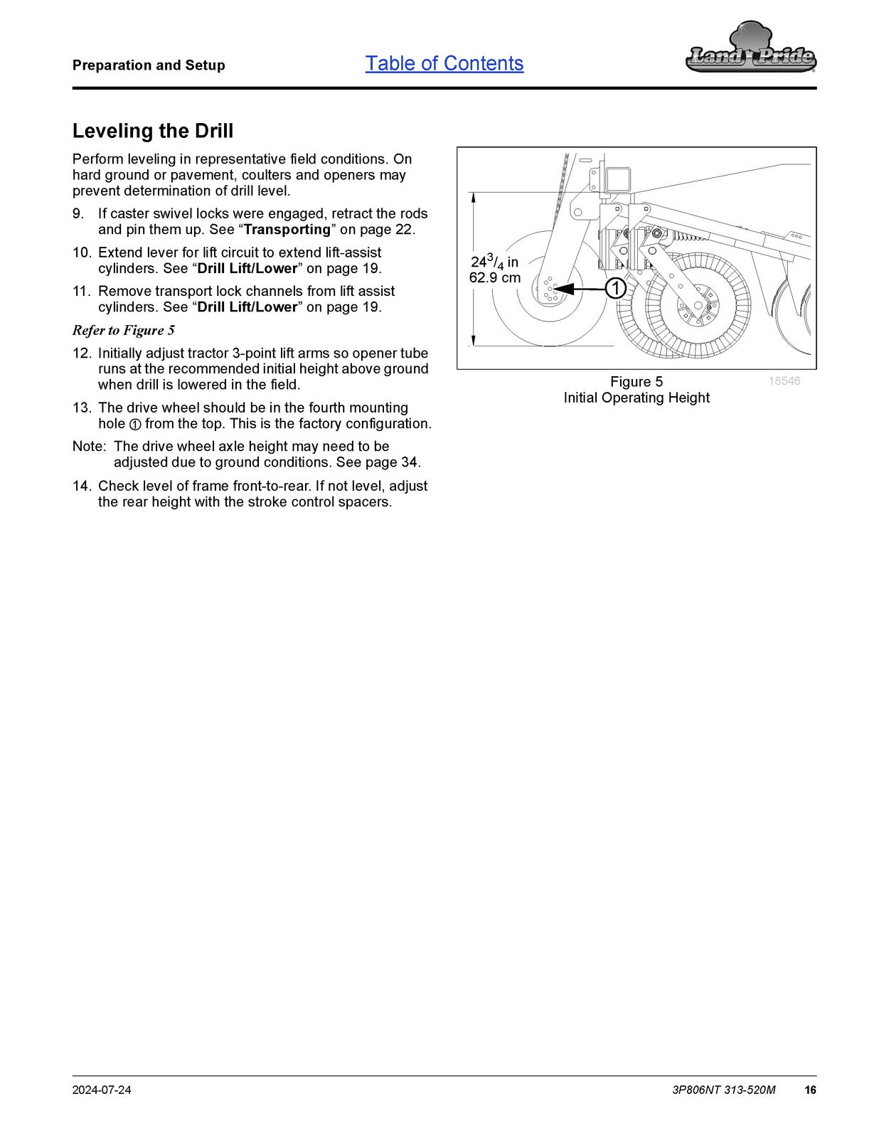 LAND PRIDE 3P806NT Compact Drills Operators Manual 2024 - WIRE BOUND - COVERS
