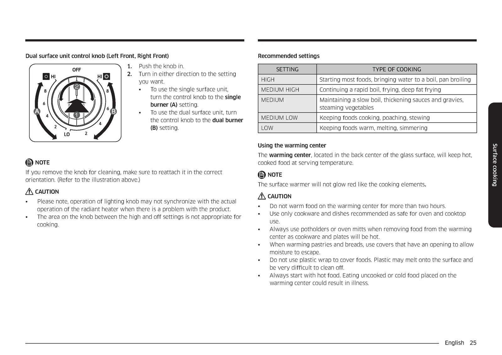 SAMSUNG NE63A6511SS Electric Range User Manual - STEEL WIRE BOUND - TOUGH COVERS