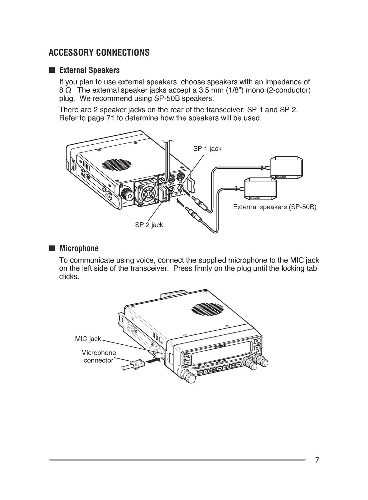 KENWOOD TM-V71A TM-V71E FM Dual Bander Instruction Manual - WIRE BOUND - COVERS