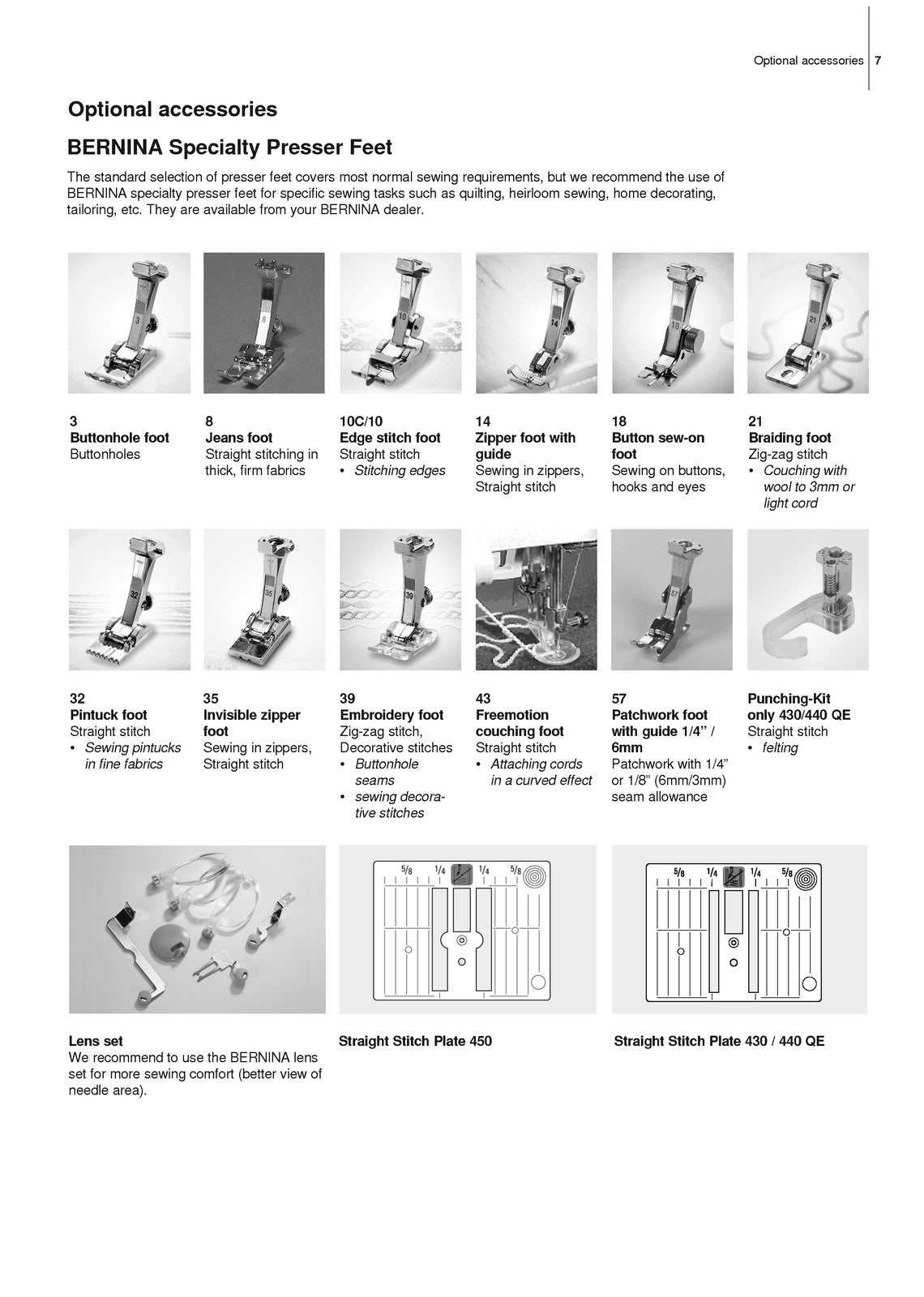 BERNINA Aurora 430 440 450 User Manual - STEEL WIRE BOUND - PROTECTIVE COVERS