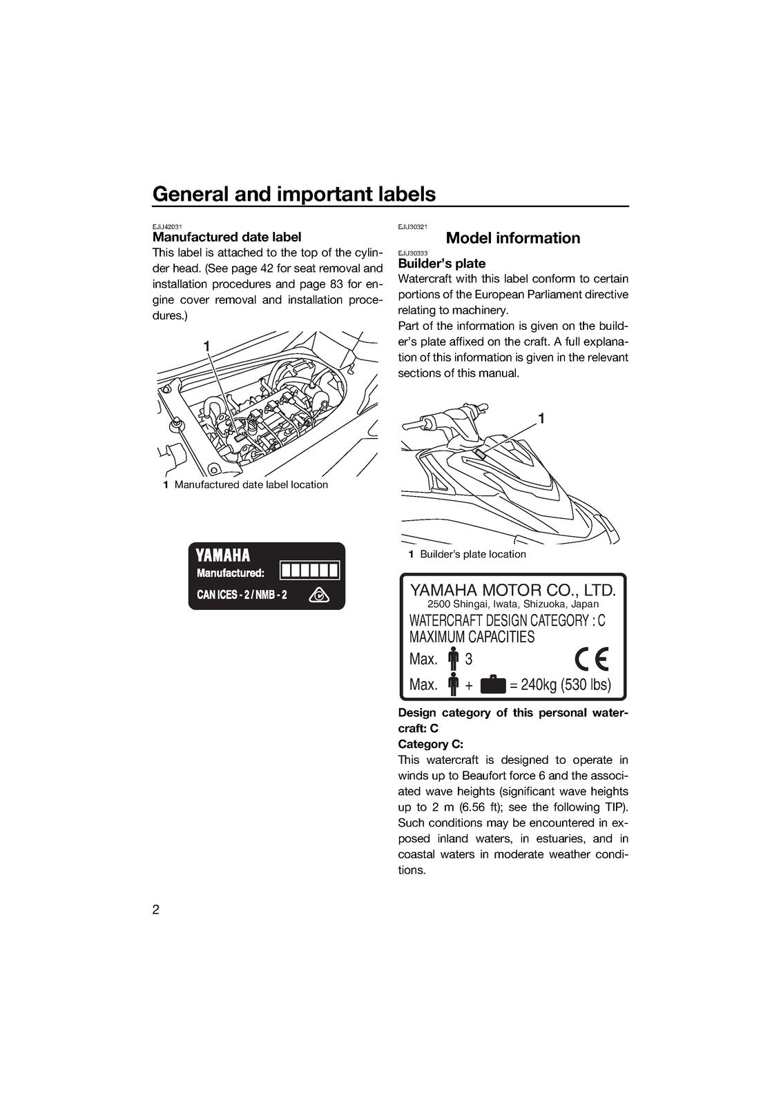 YAMAHA WaveRunner GP1800 Owners Operators Manual 2017 - WIRE BOUND - COVERS