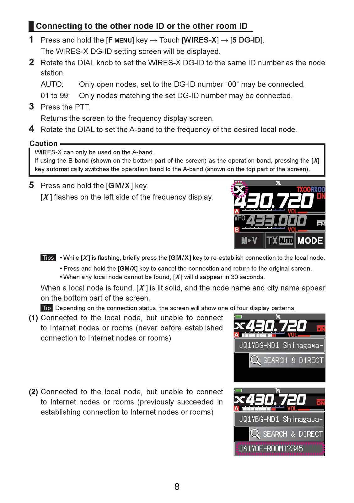 YAESU FT5DR FT5DE WIRES-X Instruction Manual - STEEL WIRE BOUND - TOUGH COVERS