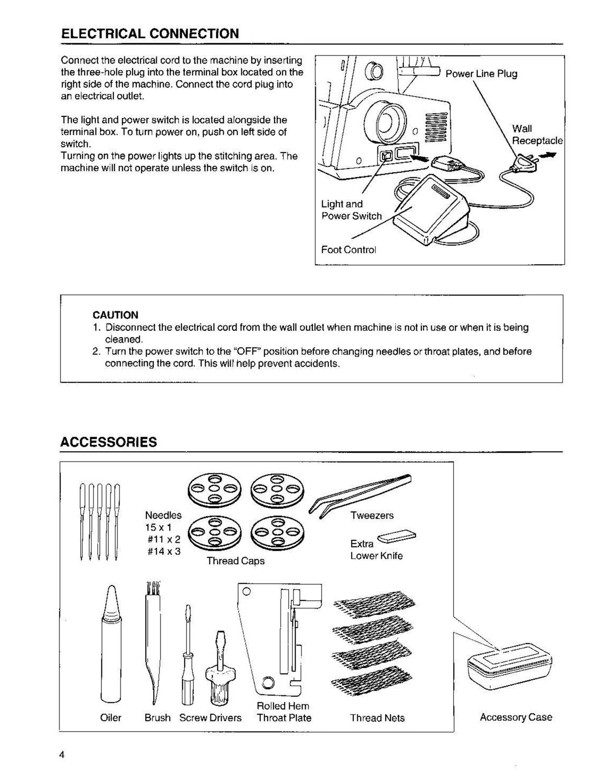 E-Z LOCK EZ100 Serger Instruciton Manual - STEEL WIRE BOUND - PROTECTIVE COVERS