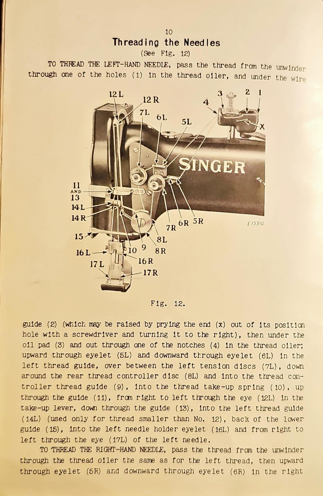 SINGER 145w103 145w203 145w303 Instructions Manual 1942 - WIRE BOUND - COVERS