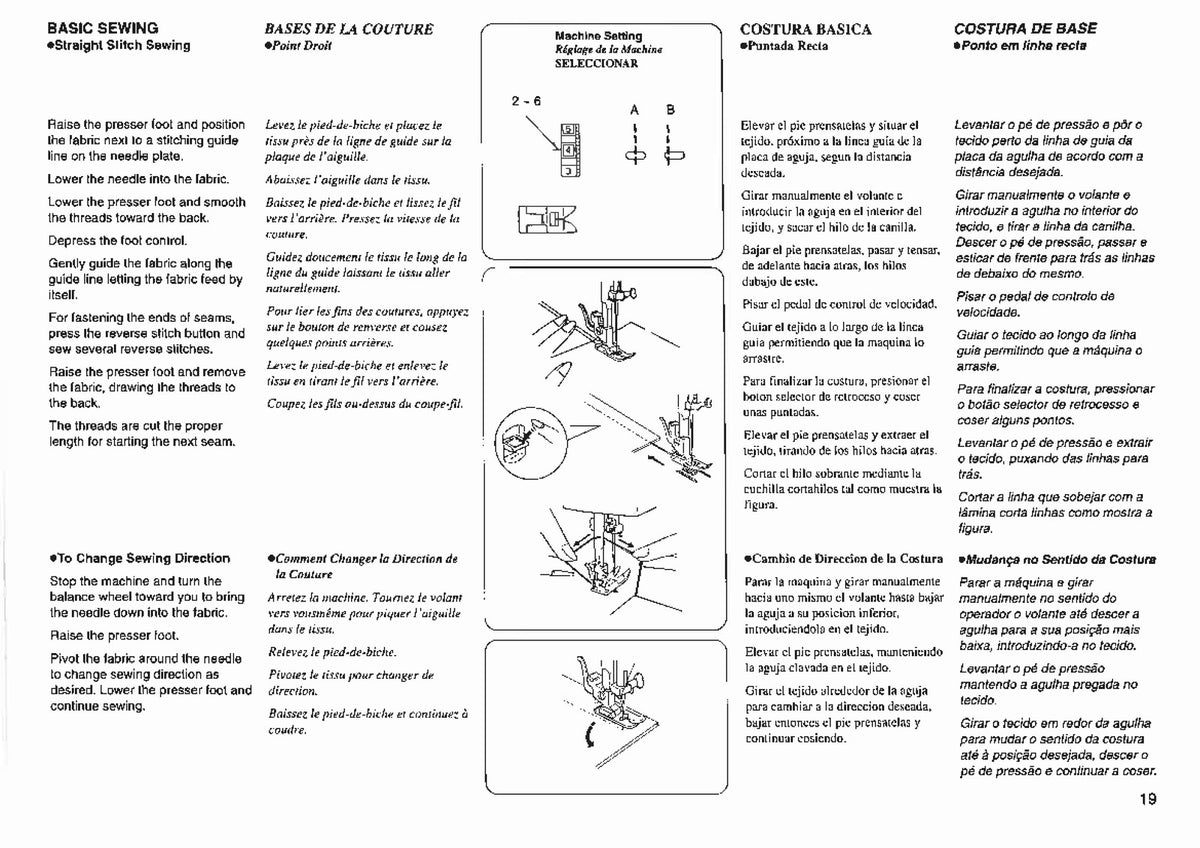ALFA 2004 2005 2104 2204 Sewing Machine Instruction Book Manual - WIRE BOUND