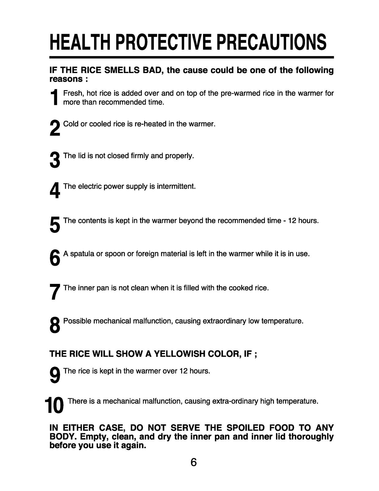 ZOJIRUSHI THA-603 603S 803 803S Electric Rice Operating Instructions Manual