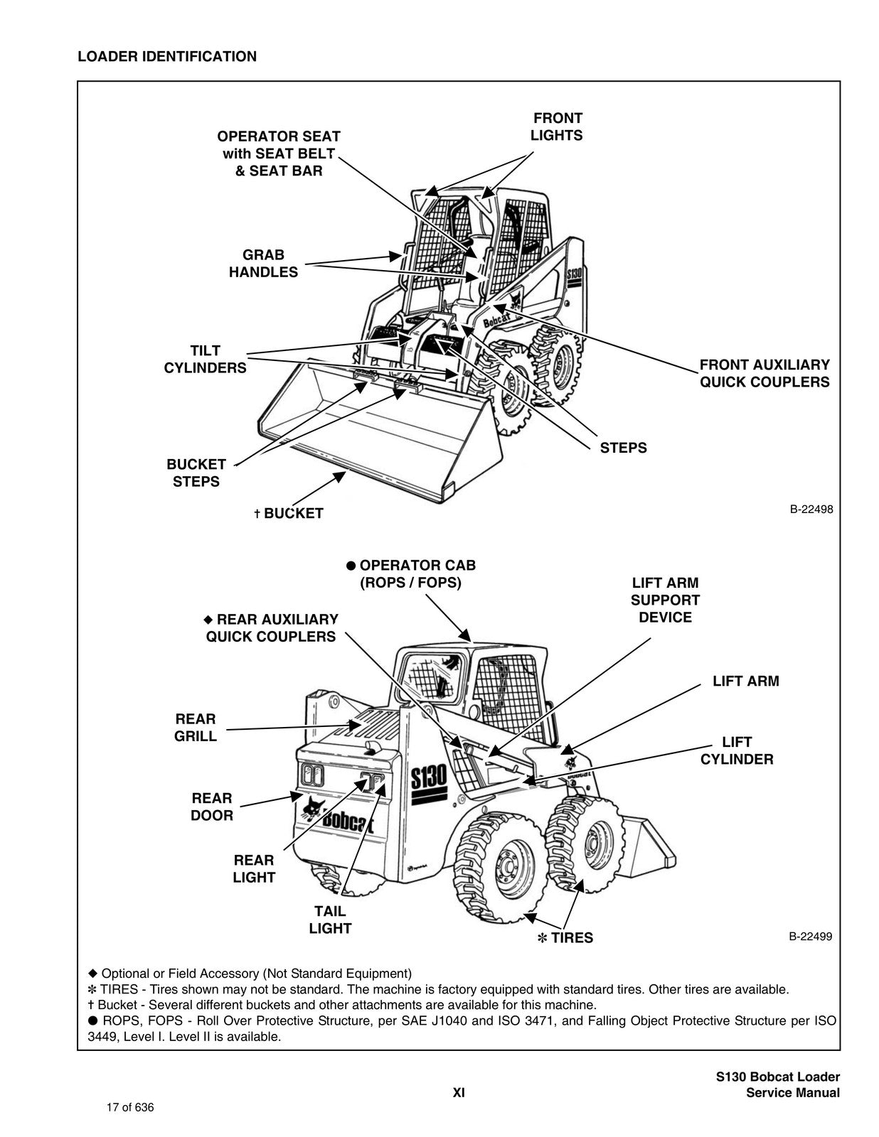 BOBCAT S130 Loader SN 524611001 and up Service Manual, BOUND, COVERS, FOLDOUTS