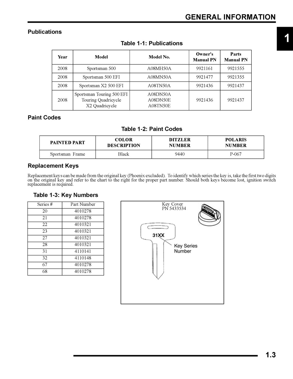 POLARIS Sportsman 500 EFI X2 Touring 500 HO Service Manual 2008, FOLDOUTS