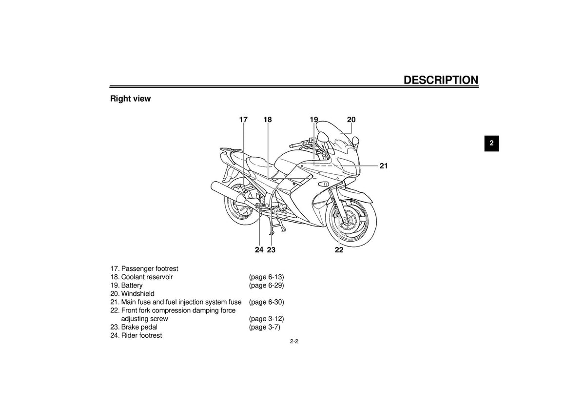 YAMAHA FJR1300N Owners Manual 2001 - STEEL WIRE BOUND - PROTECTIVE COVERS