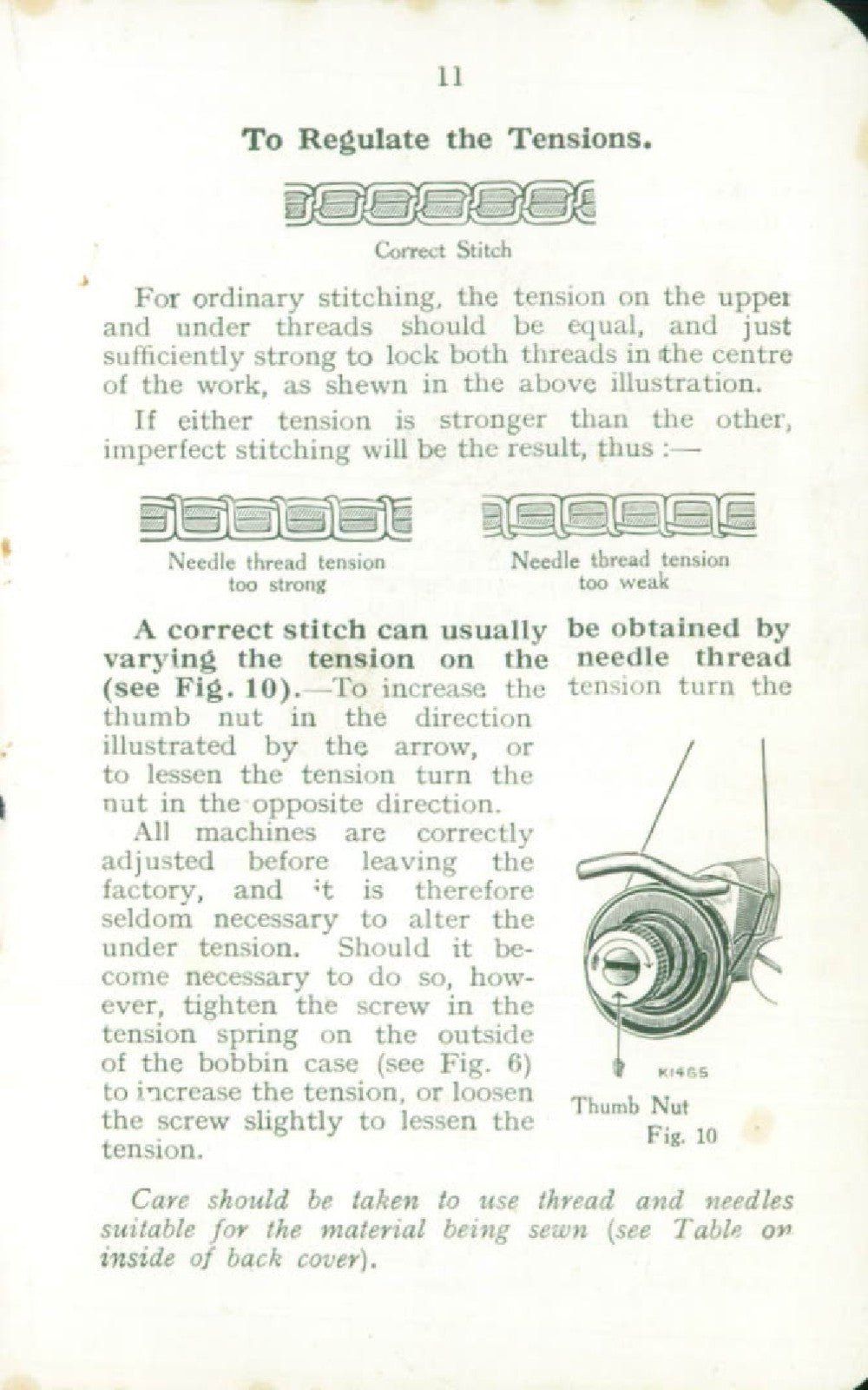 SINGER 15 Central Bobbin Instructions Manual - STEEL WIRE BOUND - TOUGH COVERS