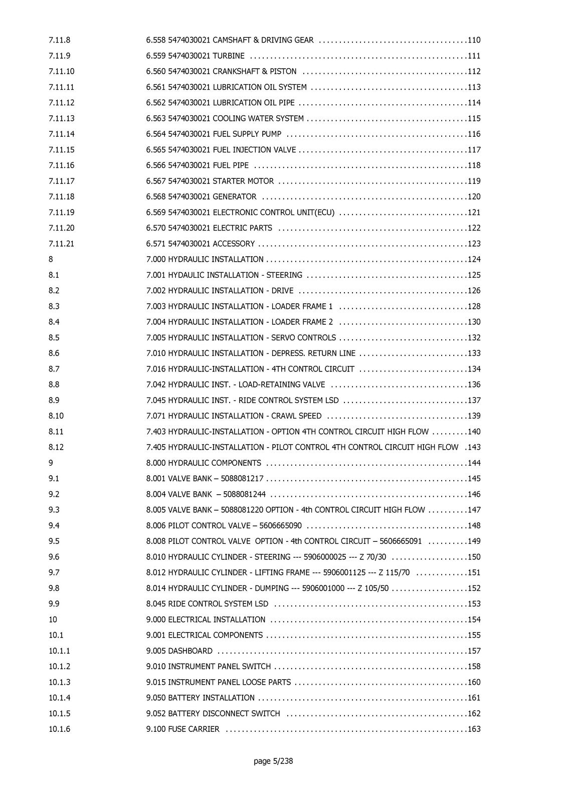 YANMAR V100 Wheel Loader Parts Catalog Manual SN YCG0V10000500103 Up - BOUND