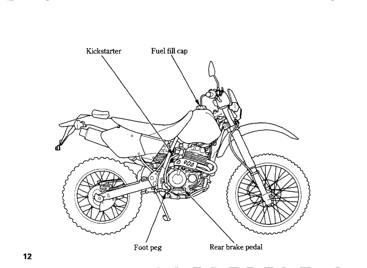 HONDA XR400R Owners Manual 1996 - BOUND - COVERS - XL FOLDOUT PAGES