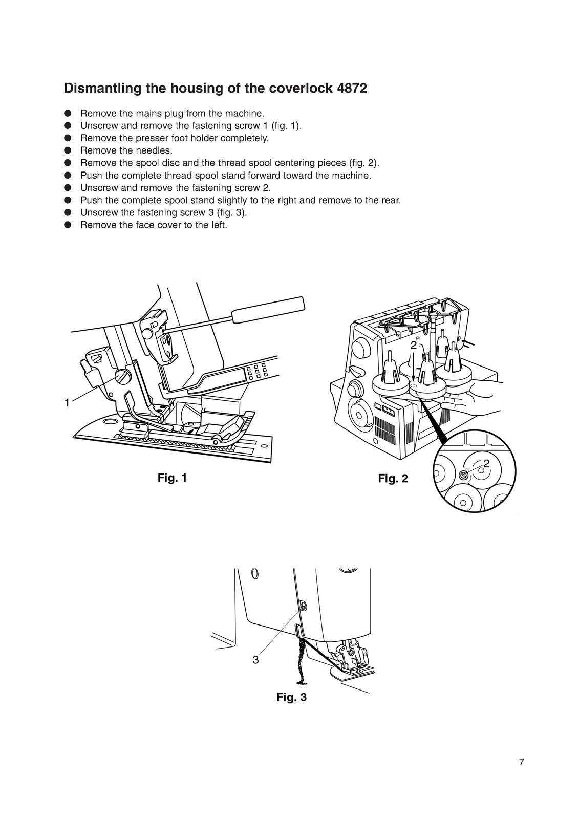 PFAFF Coverlock 4872 Service Manual 1999 - STEEL WIRE BOUND - PROTECTIVE COVERS